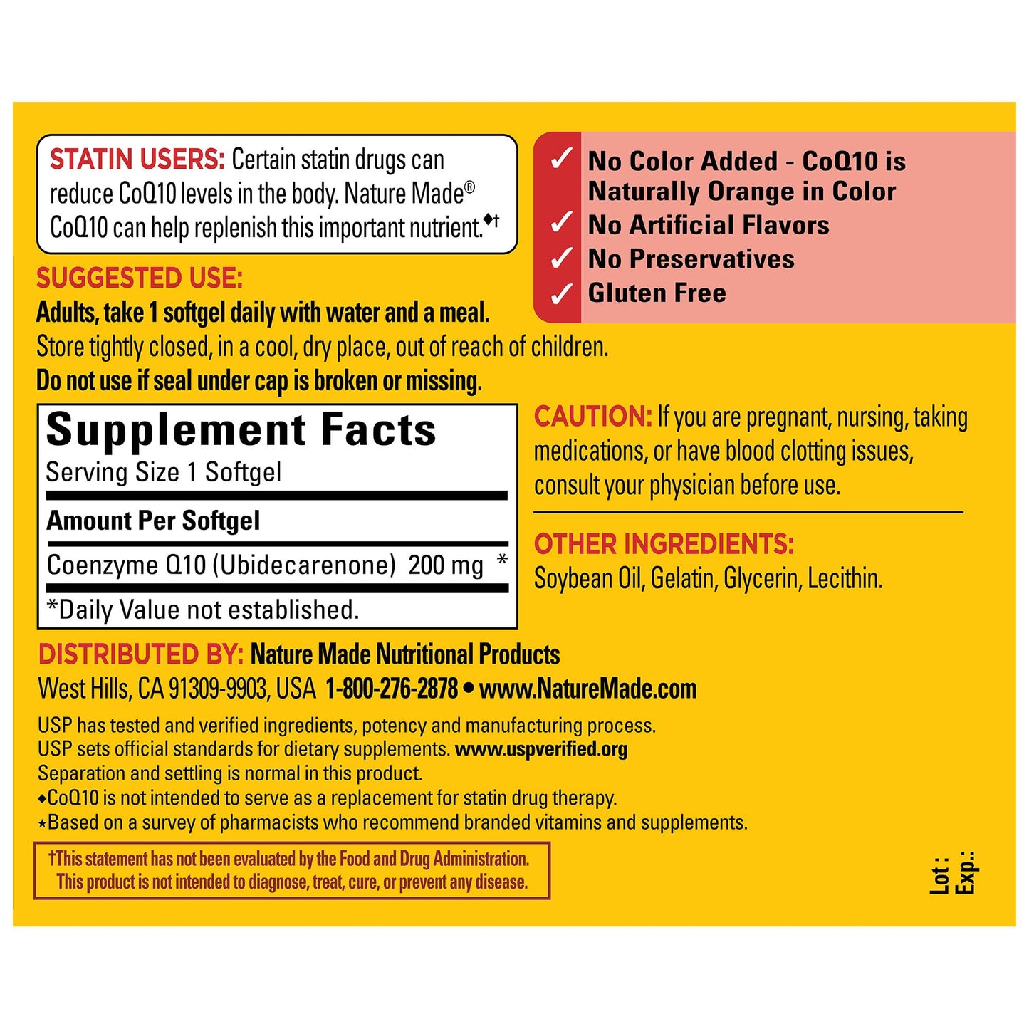 Nature Made CoQ10 (Coenzyme Q 10) Softgel, 105 count : 105 count