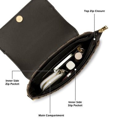 Lavie Woman's Broxa Flap Crossbody Sling Bag | Ladies Purse Handbag | Gift for Women