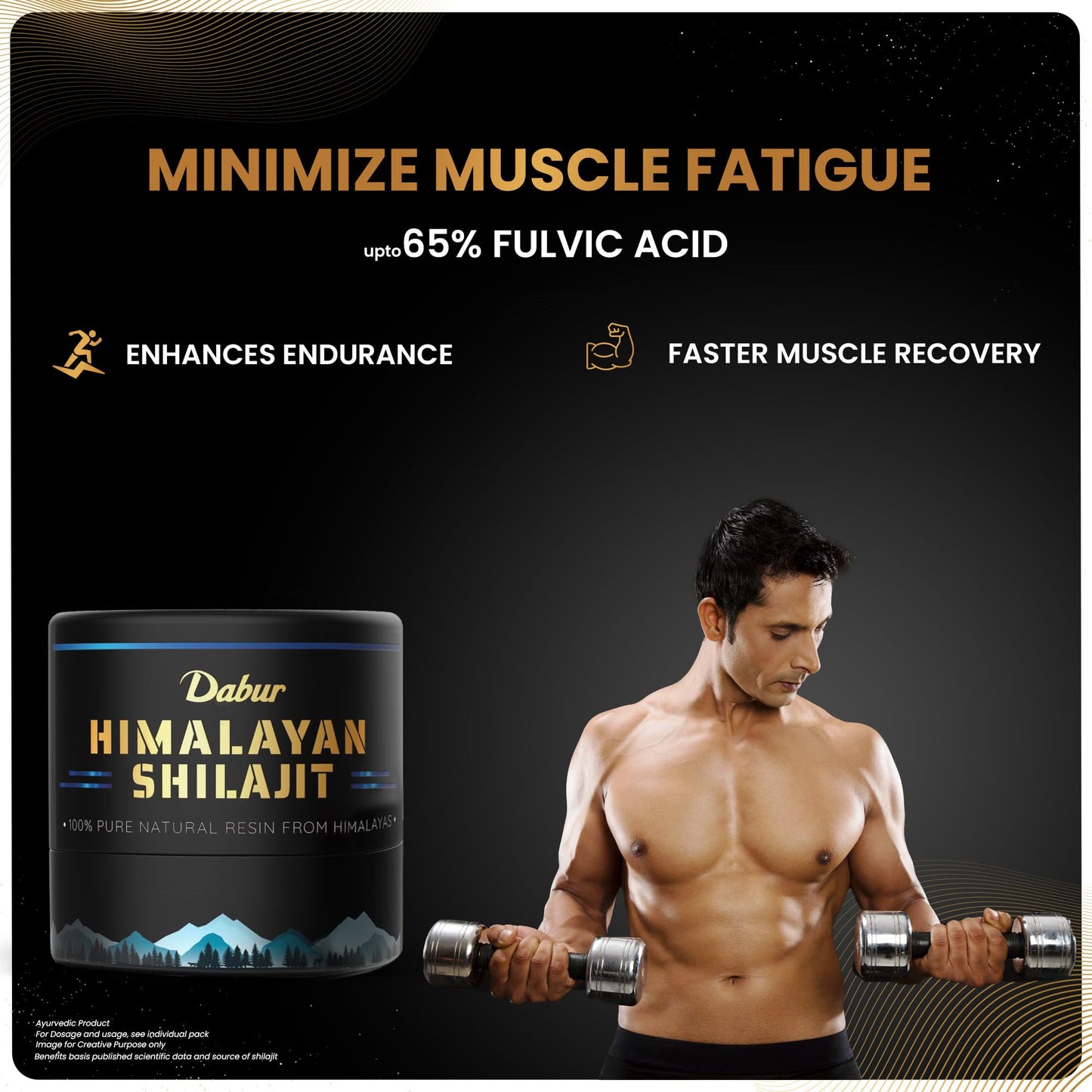 Dabur Himalayan Shilajit/Shilajeet Resin - 15g | 250mg per serving | Boosts Muscle Growth & Stamina | 100% Ayurvedic | Grade A shilajit sourced from the Himalayas up to 19,000 ft