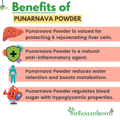 IndianJadiBooti Punarnava Boerhavia Diffusa Powder, 100 Grams Pack- image 7