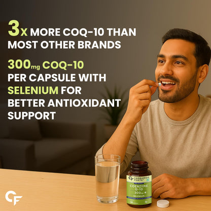 Carbamide Forte Coenzyme CoQ10 Supplement 300mg with Selenium 40mcg – 30 capsules & Multivitamin Tablets 50+, 60 Veg Tablet