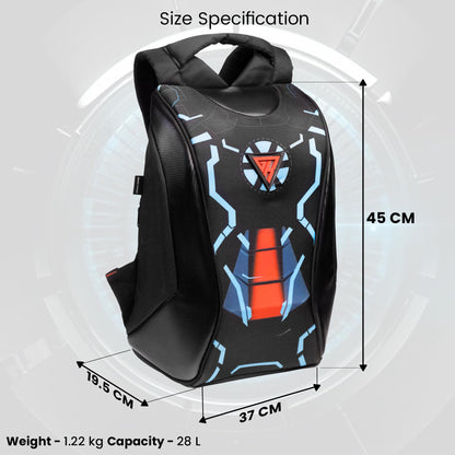 GRAND PITSTOP NightWing-Mark-2 Anti Theft Backpack With safety flashers for 15.6 inch Laptop Compartment, Light Weight, Quick Access Pockets, Water Resistant Multifunctional Backpack 25 L
