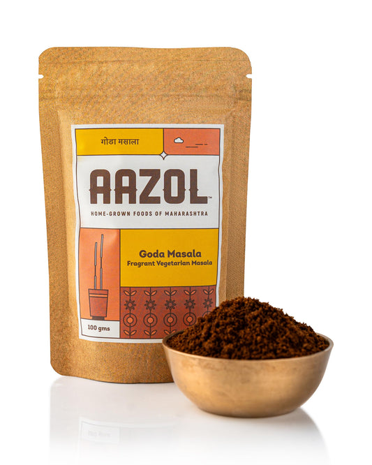 Aazol Goda Masala: Fragrant Vegetarian Masala - 100g | Authentic Masala Powder | NO Adulteration | Hand Pounded | Aromatic & Mildly Sweet
