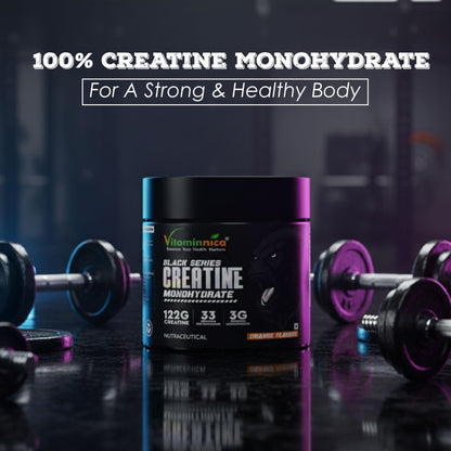 Vitaminnica Creatine Monohydrate Powder for Muscle Strength, Power & Performance | 100% Pure Micronized Creatine | Faster Recovery | 122g | For Men & Women | Pre/Post Workout Supplement