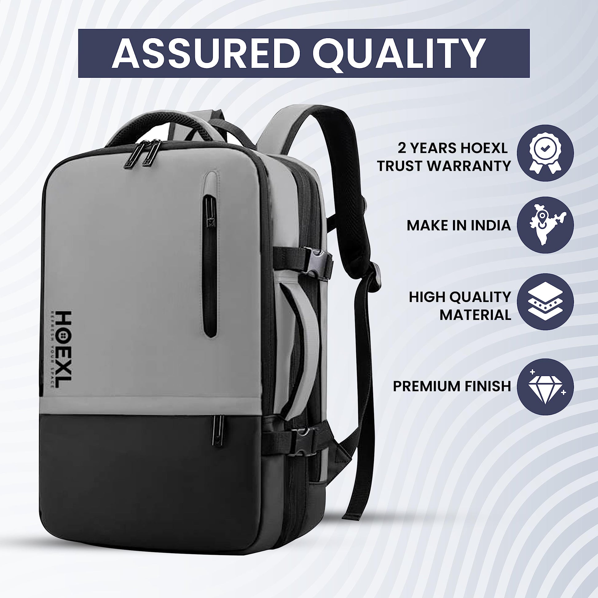 HOEXL 42L Expandable Laptop Backpack- Premium Laptop Backpacks for Men,- image 2