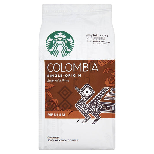 Starbucks Colombia Medium Roast and Ground 200 g, Bag