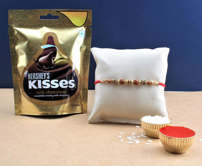 SFU E Com Kisses Milk Chocolate With Rakhi | Rakhi With Kisses Milk Chocolate For Brother | Rakhi With Chocolates | 003