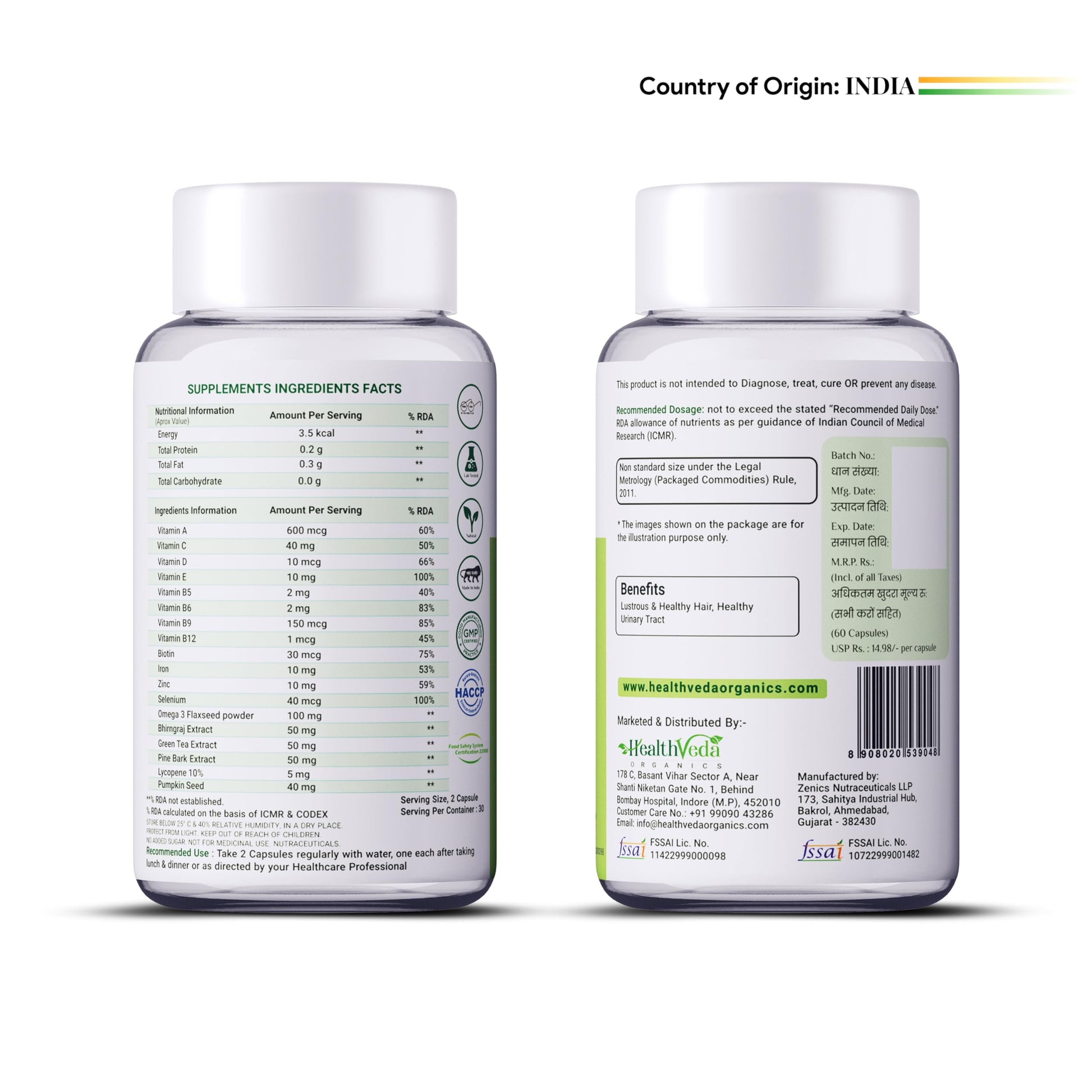 HEALTH VEDA ORGANICS PRIVATE LIMITED Advance Hair Vitamin with DHT Bloc- image 9