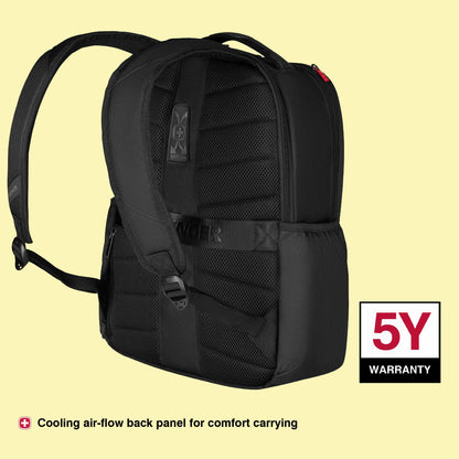 WENGER, New Essentials 2023, XE Professional 15.6 inches Laptop Backpack (23 liters), 44 cm, Recycled Polyester PVC, Black, 612739 | Swiss Designed
