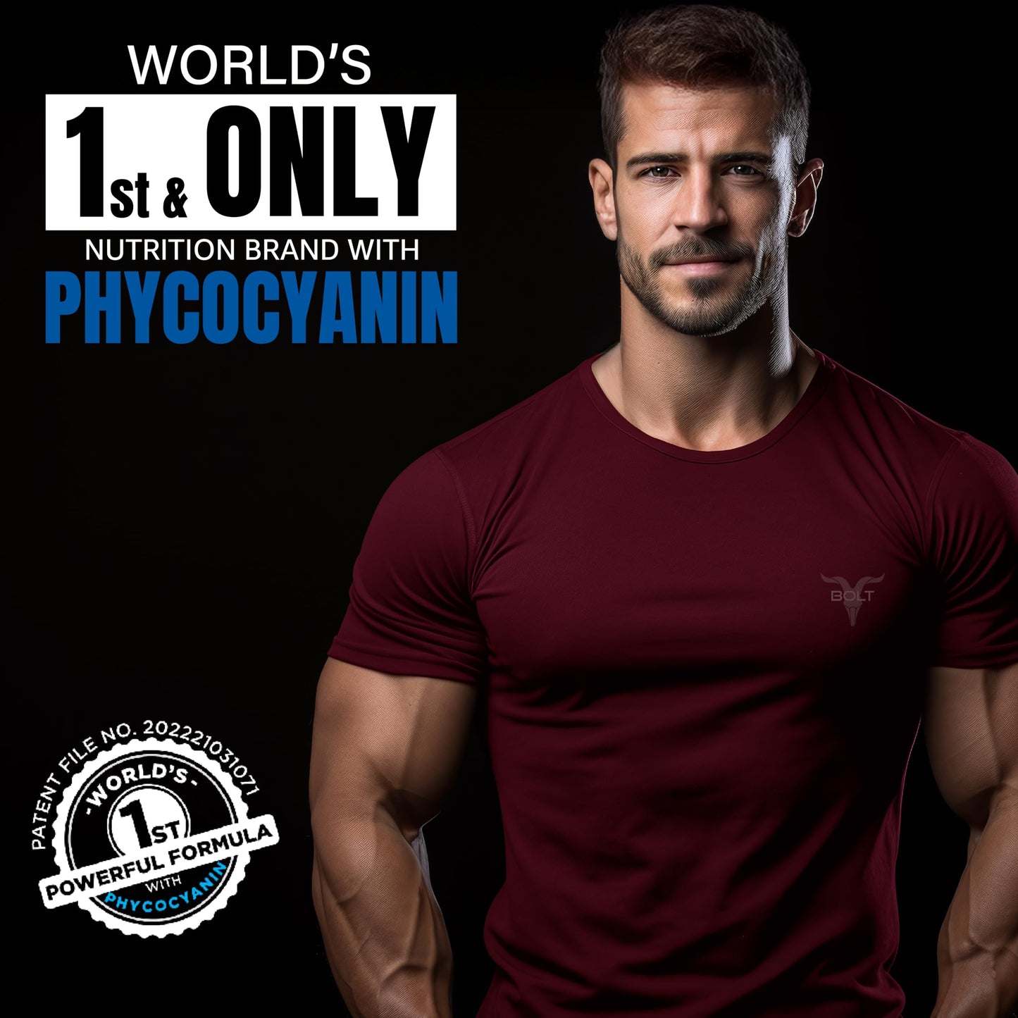 Bolt Mass Gainer Powder | Weight Gainer | Supercharge With Phycocyanin | 25G Protein, 75G Carbs & 412 Calories Per Servings | For Muscle & Weight Gain Objectives | 2Lb/907G | Madagascar Vanilla