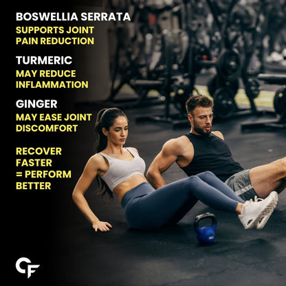 Carbamide Forte Joint Support Supplement for Adults with Glucosamine 1600mg Per Serving with Chondroitin, Boswellia, Turmeric & Ginger- Tablets 60 Count
