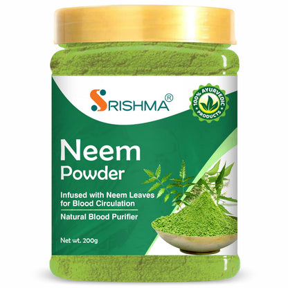 Srishma Neem Powder for Eating | Face Pack | Diabetes | Drink | Fever | Liver (200 g)