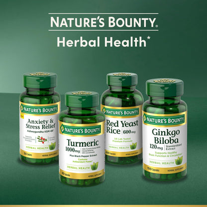 Nature's Bounty, Ginkgo Biloba, 60 mg, 200 Capsules- image 3