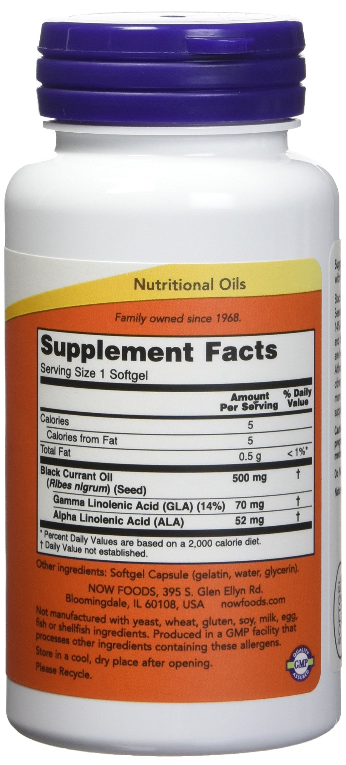 Now Foods Black Currant Oil 500mg (70mg GLA), 100 softgels (Pack of 2)- image 6