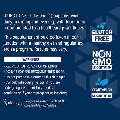 Life Extension Optimized Saffron w/ Satiereal, 60 veggie capsules- image 5