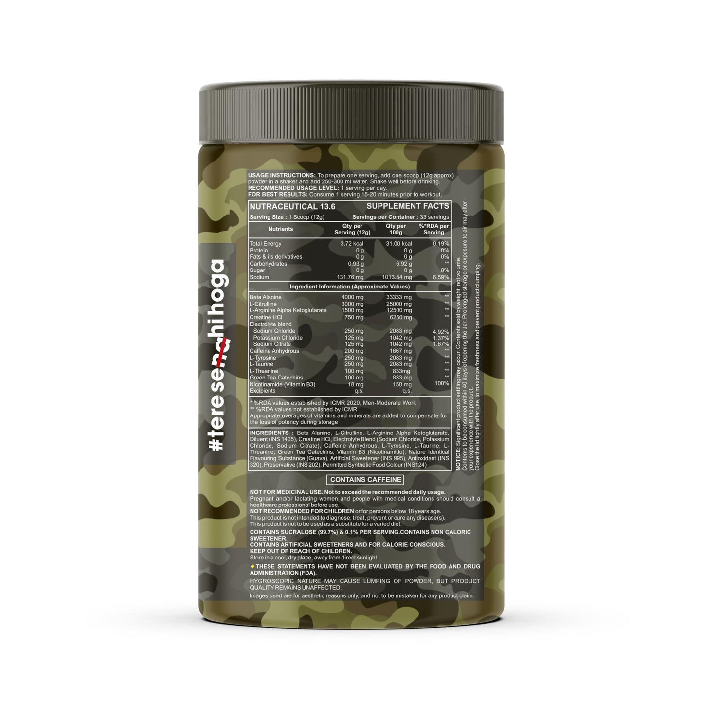Bigflex Nuke Pre Workout Powder| 33 Servings |Energy Booster| (Guava, 400 gm)