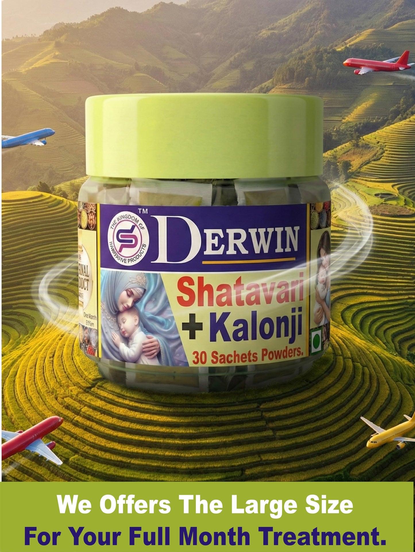 DERWIN Micronized Shatavari & Kolonji Powder | 100% Herbs & 0% Sugar | Others Brands 20% Shatavari + 80% Sugar | Ultra Fine Micronised Technology | Milk Booster for New Mothers | Female Tonic And Herbal Health Suppliment | Natural Lactation Supprt | Satav