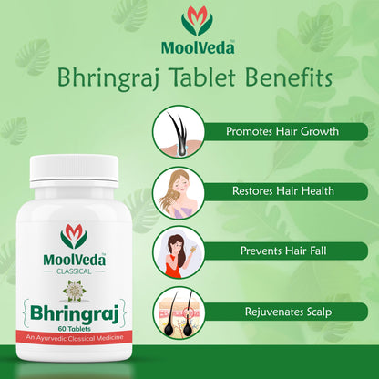 Bhringraj Tablets by Moolveda | Eclipta alba | 500mg (60 Tablets)- image 3