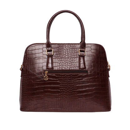 Lino Perros Womens Synthetic Leather Satchel, BROWN