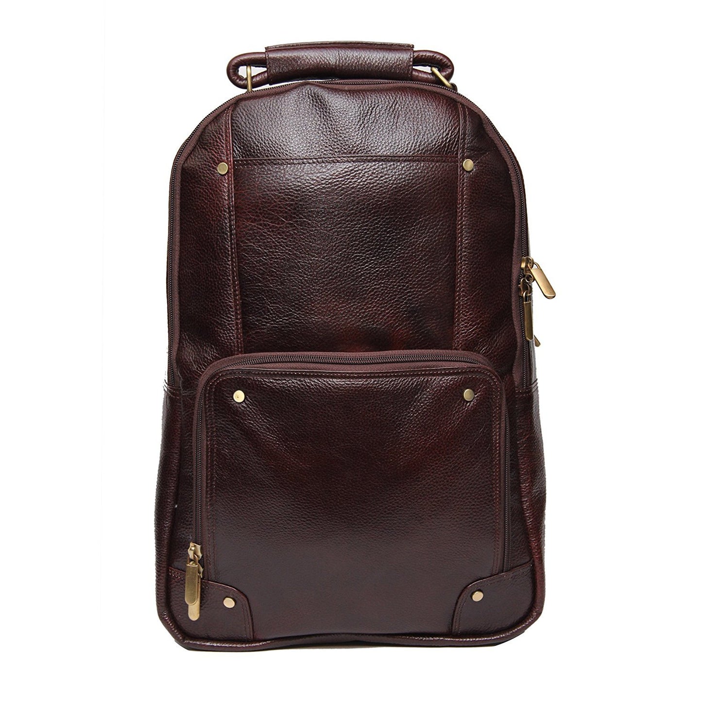 Leathers Villa Leather Villa Leather LV Backpack Bag for Men |15.6'' Laptop Comp