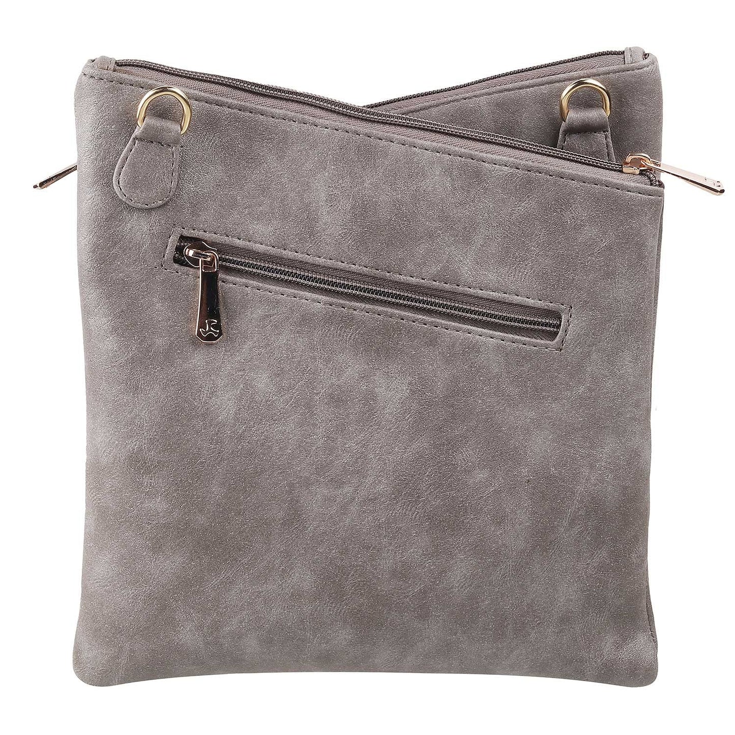 Mochi Women Grey Zip Top Sling Bag (66-7211)