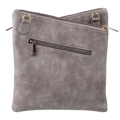 Mochi Women Grey Zip Top Sling Bag (66-7211)