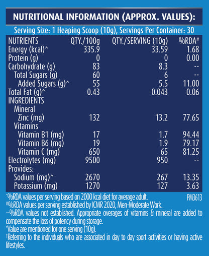 MuscleBlaze Sports Hydr8 PRO (Zesty Orange, 300g, 30 Servings)|950mg El- image 4