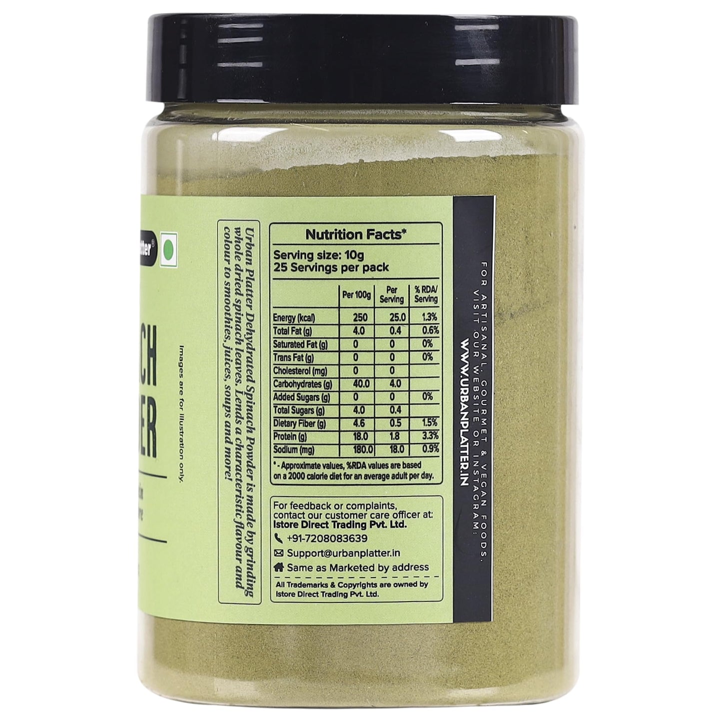 Urban Platter Dehydrated Spinach Powder, 250 g