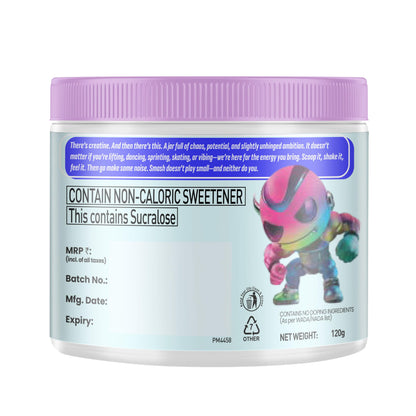 SMASH Micronised Creatine Monohydrate Powder, Fruit Frenzy (30 Servings, 120g)