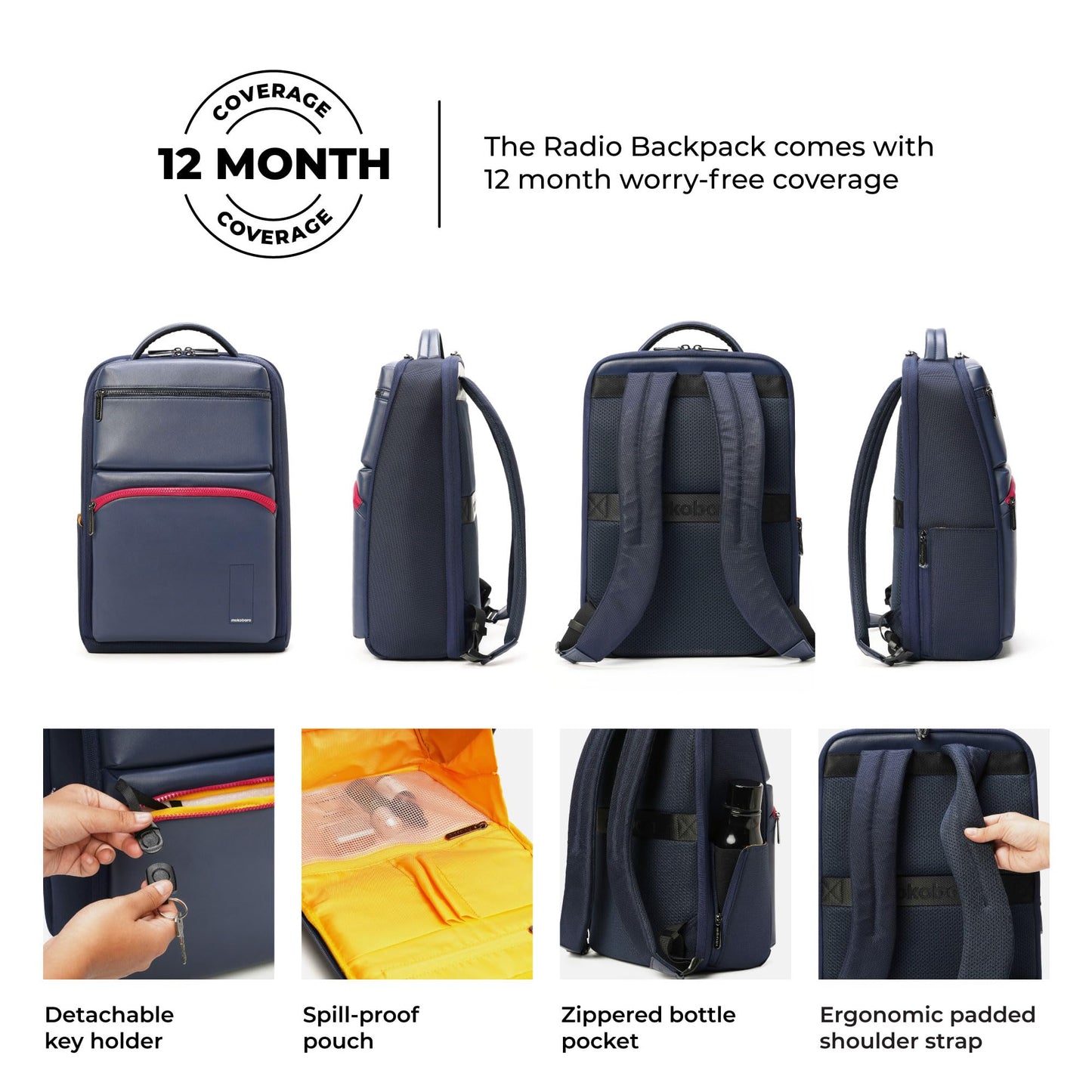 MOKOBARA The Radio Backpack Premium Nylon 22L Unisex Multipurpose Backpack, Fits 15.6" Laptop (Jaws)