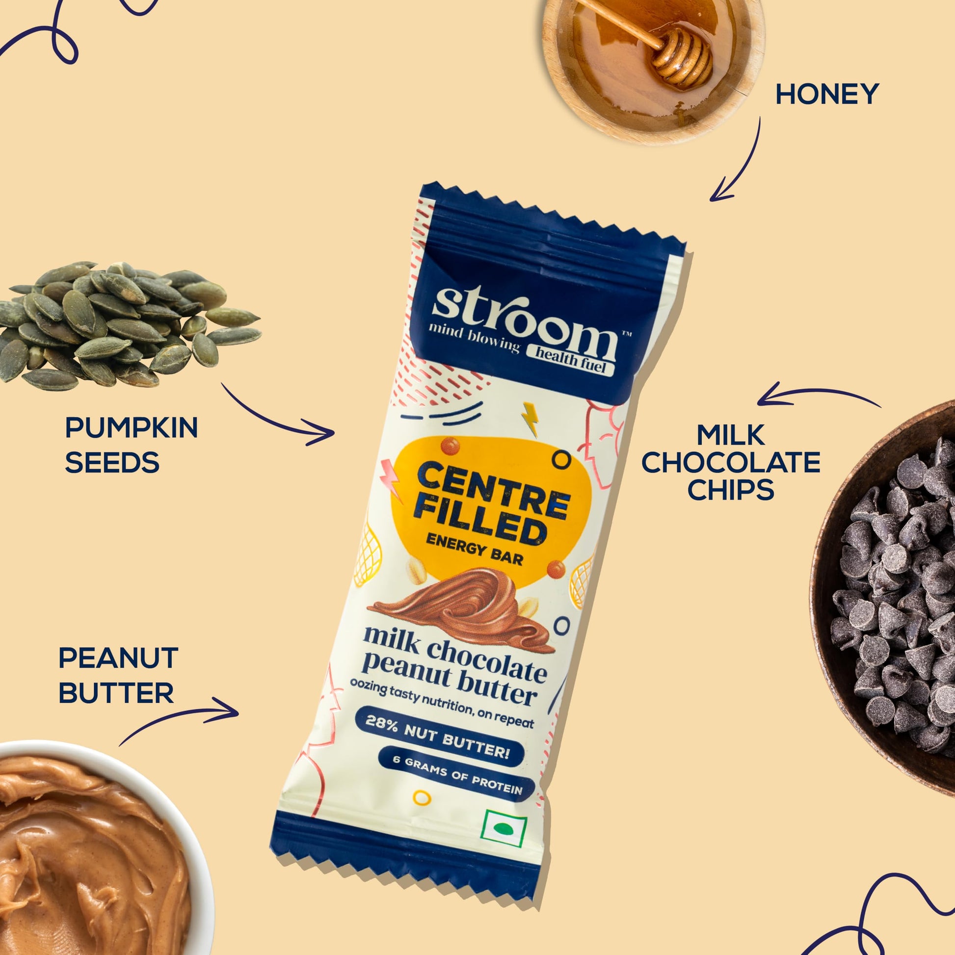 STROOM Asia's First Centre Filled Energy Bars | 6g Protein (8 Bars, 36- image 6