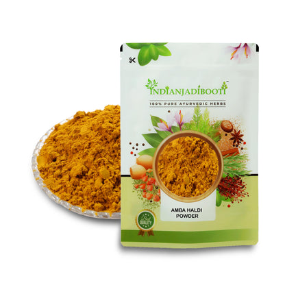 IndianJadiBooti Amba Haldi Powder - Kasturi Turmeric Churn - Curcuma amada (250