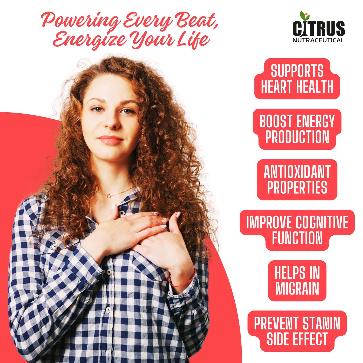 CITRUS NUTRACEUTICAL Coenzyme Q10 (CoQ10) 100mg with Piperine, 60 Capsules