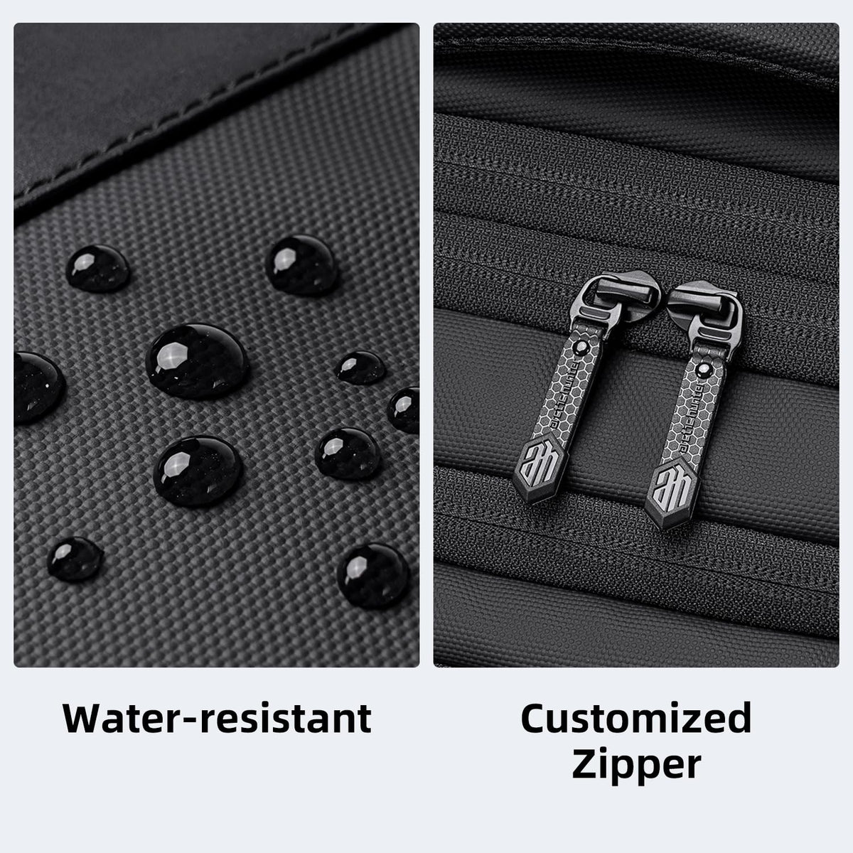 Arctic Hunter Trolley Backpack Expandable 52L Multiple Pockets Business Trolley Bag with 2 Wheels Aluminum Rolling Laptop Bag Stylish Suitcase for Business Travel Water Resistant Black