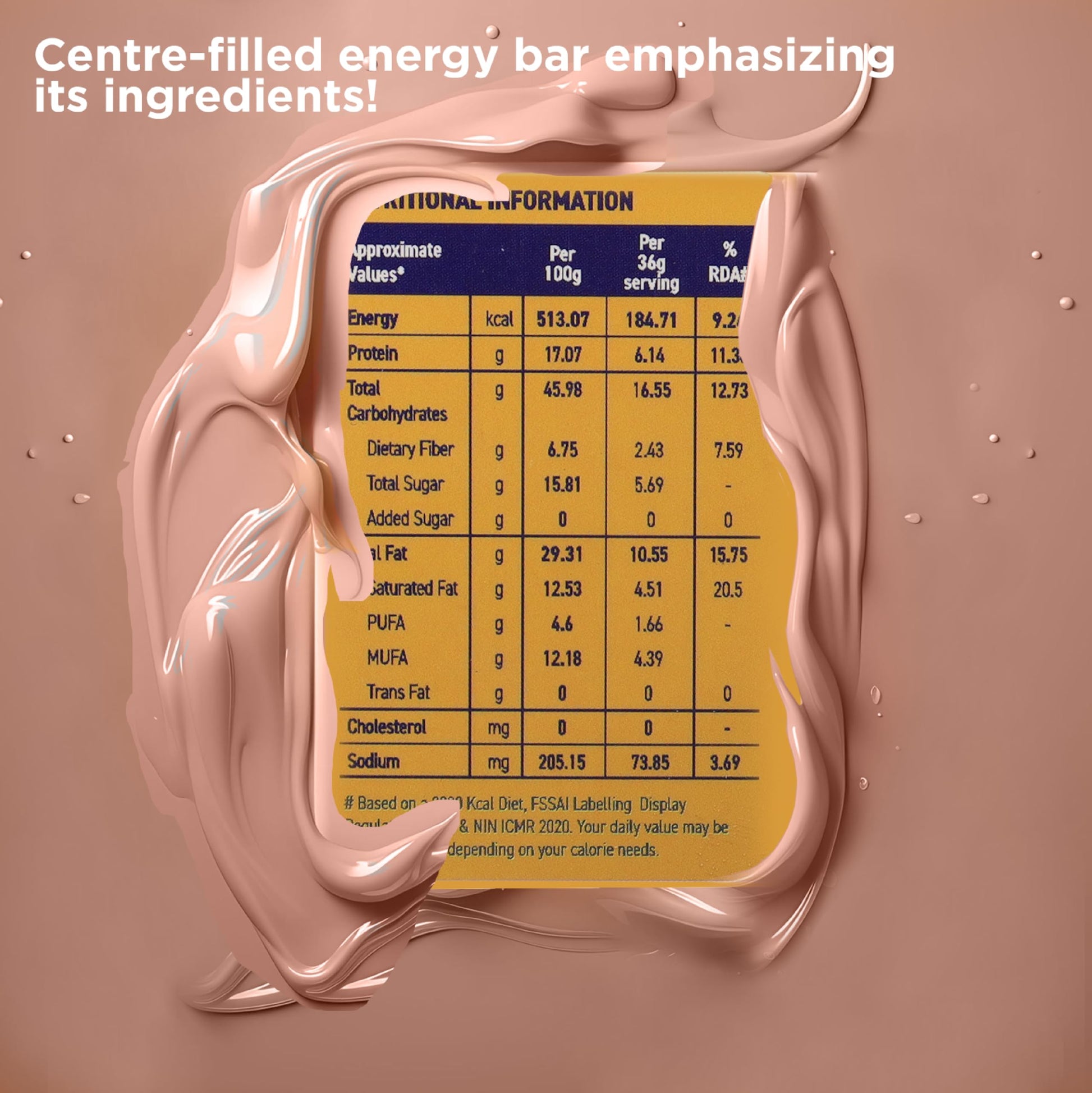 STROOM Asia's First Centre Filled Energy Bars | 6g Protein (8 Bars, 36- image 3