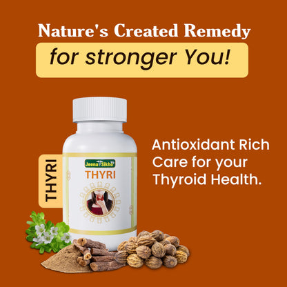 Jeena Sikho Thyri | Herbal Supplements For Thyroid Care | Naturally Blended With Punarnava, Sunthi, And Ashwagandha | Ayurvedic Remedy For Good Health, 60 Capsules