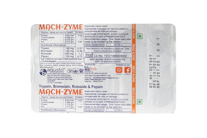 MACH-ZYME Trypsin, Bromelain, Rutoside & Papain Tablets (Pack of 3) - Natural Health Care Supplement