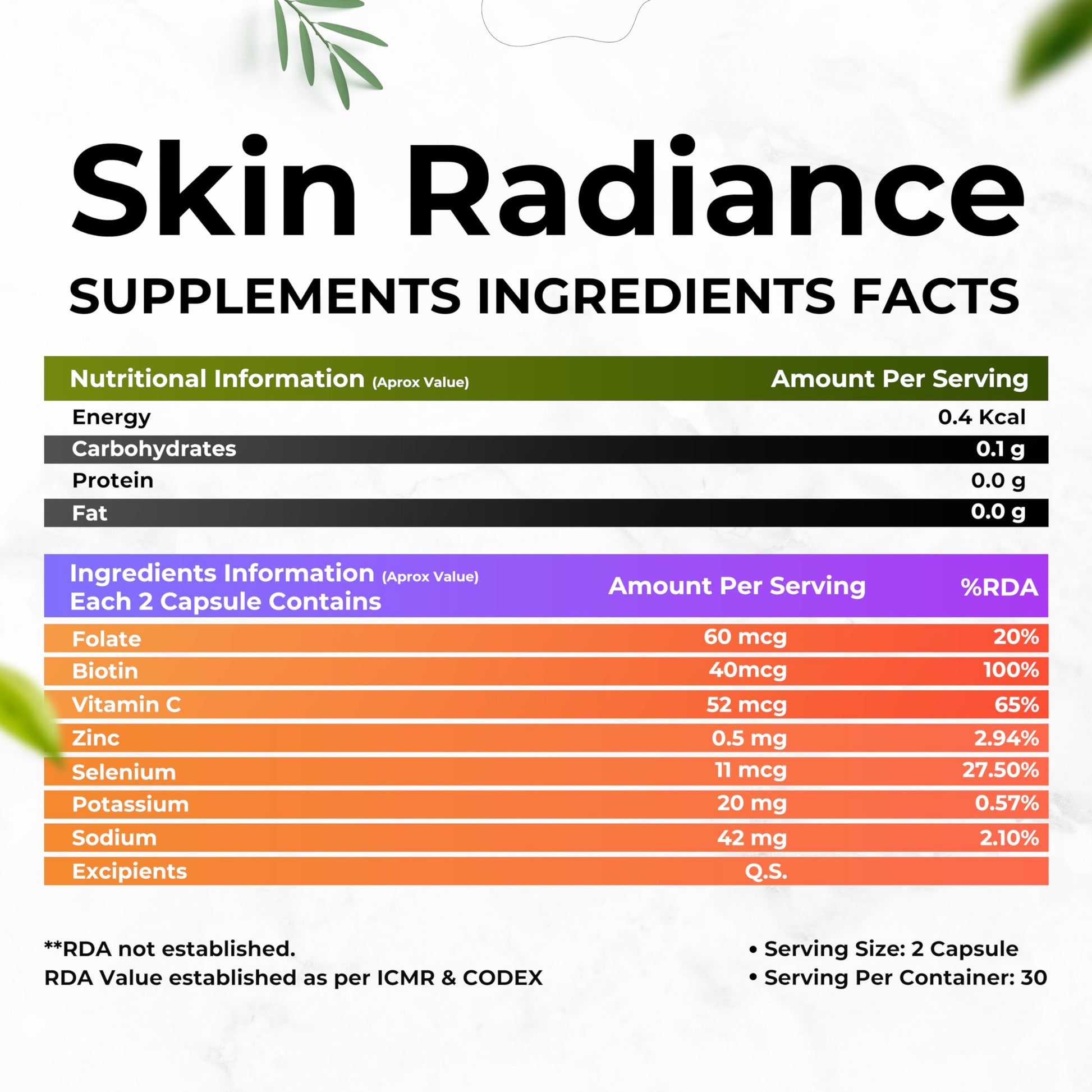 Health Veda Organics Plant Based Skin Radiance Collagen Builder with Vi- image 8