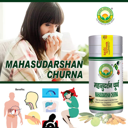 Basic Ayurveda Mahasudarshan Churna (100 gram)- image 5