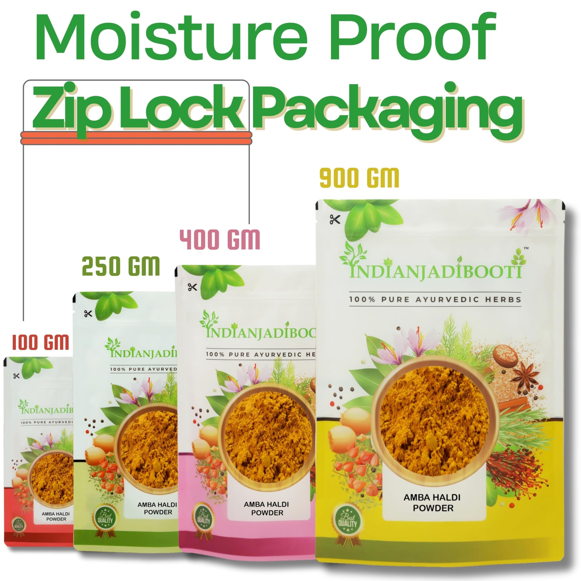 IndianJadiBooti Amba Haldi Powder - Kasturi Turmeric Churn - Curcuma am- image 4