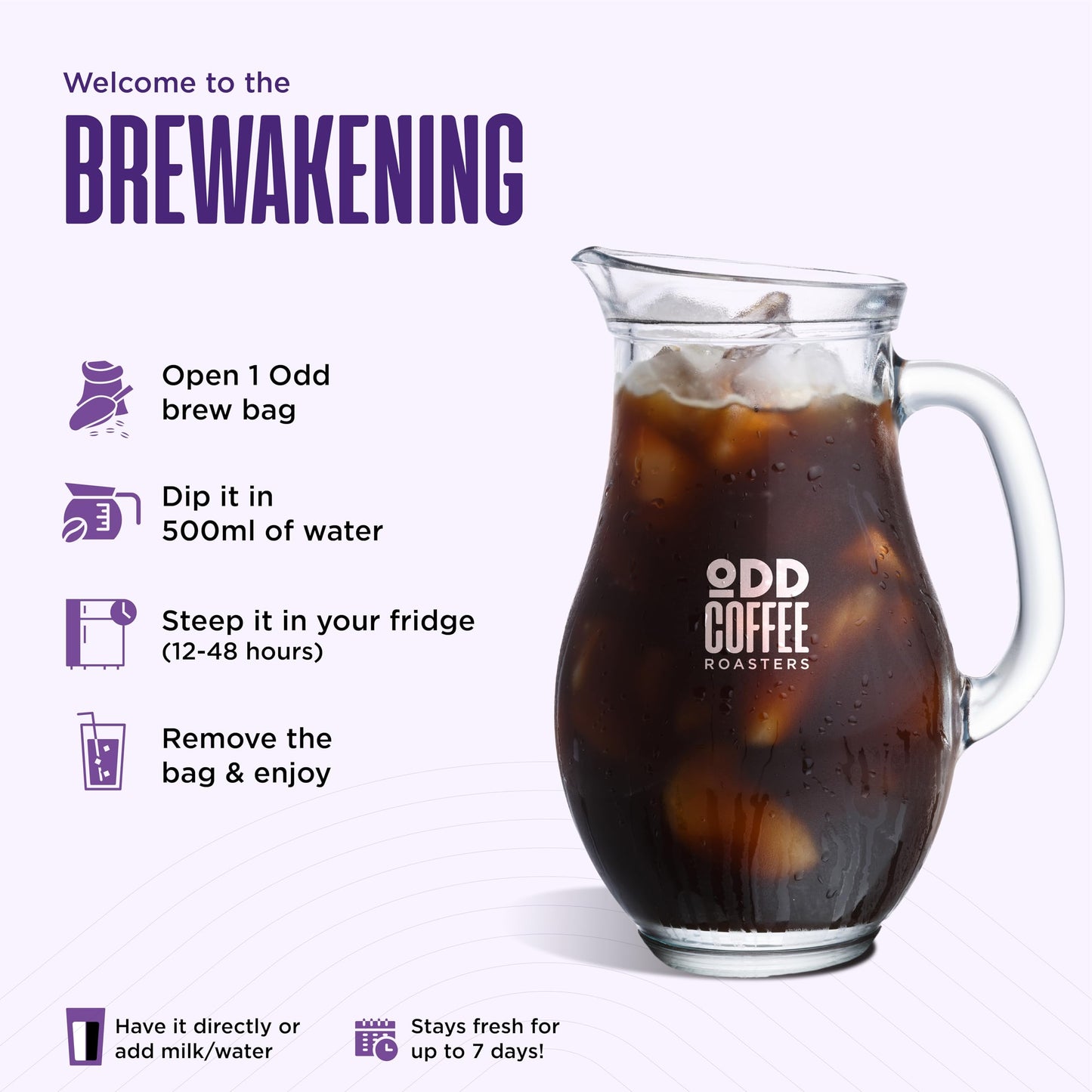ODD COFFEE ROASTERS Vanilla Cold Brew Coffee Bags | 5 Bags Makes 15 Cups | Easy 3-Step Overnight Brew | No Equipment Needed | 100% AAA Grade Specialty Arabica | Sourced from Chikmagalur