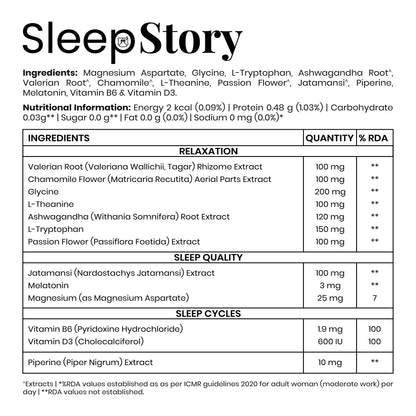 Purezen SleepStory | Plant-Based Sleep Support Supplement with Chamomile, Valerian, L-Theanine, Jatamansi, Glycine & Magnesium for Relaxation & Restful Sleep | 60 Veg Capsules