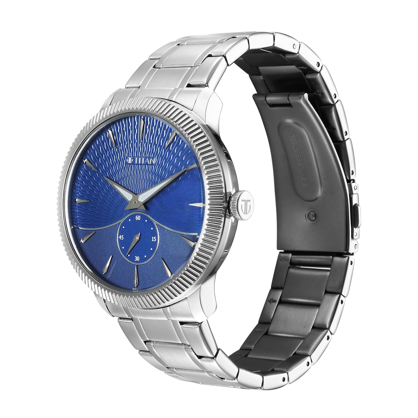 Titan Regalia Opulent Quartz Analog Blue Dial Silver Stainless Steel St- image 4
