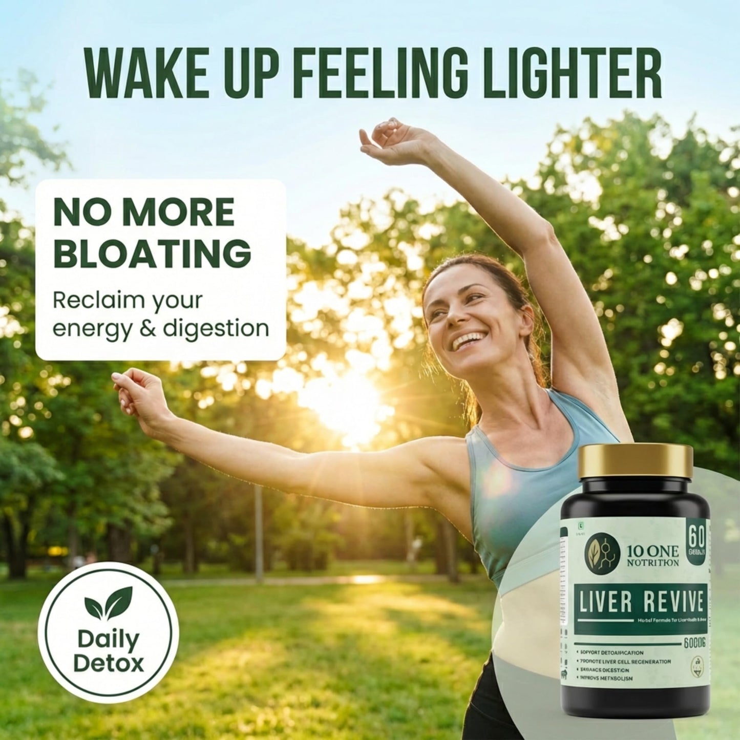 10 One Nutrition Liver Revive Detox 500mg with Kutki, Punarnava & 17 More Herbs | Care Fatty Liver, Digestive Enzymes & Natural Detox Support | 60 Veg Capsules