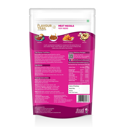 The Flavour Trail Pure & Natural Meat Masala |Bold & Fragrant Spice Mix for Curries, Gravies & Kebabs | No Nasties, Just Pure Flavours! 100g