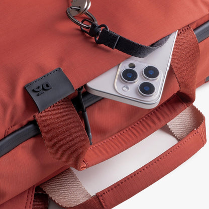DailyObjects Water Resistant Pivot Briefpack (16L) Bag for Men & Women|Fits 13/14/15.6 inch Laptop/Macbook Pro/Air|Lightweight| Messenger Backpack|Office Use/Travel|Multi Pocket|Adjustable Strap (Red)