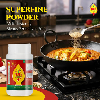 GPC Compounded Hing Powder 100g | Superfine Strong Asafoetida Blend for Rich Flavour and Taste | Zero Added Colors & Preservatives, Antioxidant-Rich, Digestive & Aromatic Spice