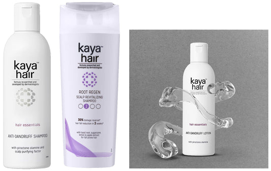 Kaya Clinic Scalp Shampoo, 225ml & Anti Dandruff Lotion, 200ml & Anti Dandruff Shampoo, 200ml