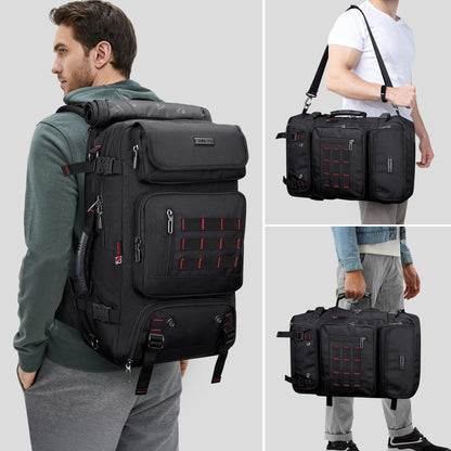 WITZMAN Carry on Travel Backpack for Men Airline Approved Convertible Nylon Luggage Backpack (B682 Balck)