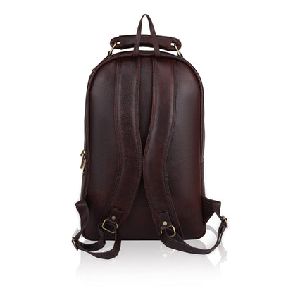 DORPER MONEY HILL Genuine Leather Backpack laptop Bag Stylish Durable Office Use Professional Bag for Men Women (ELITE BROWN, Leather)